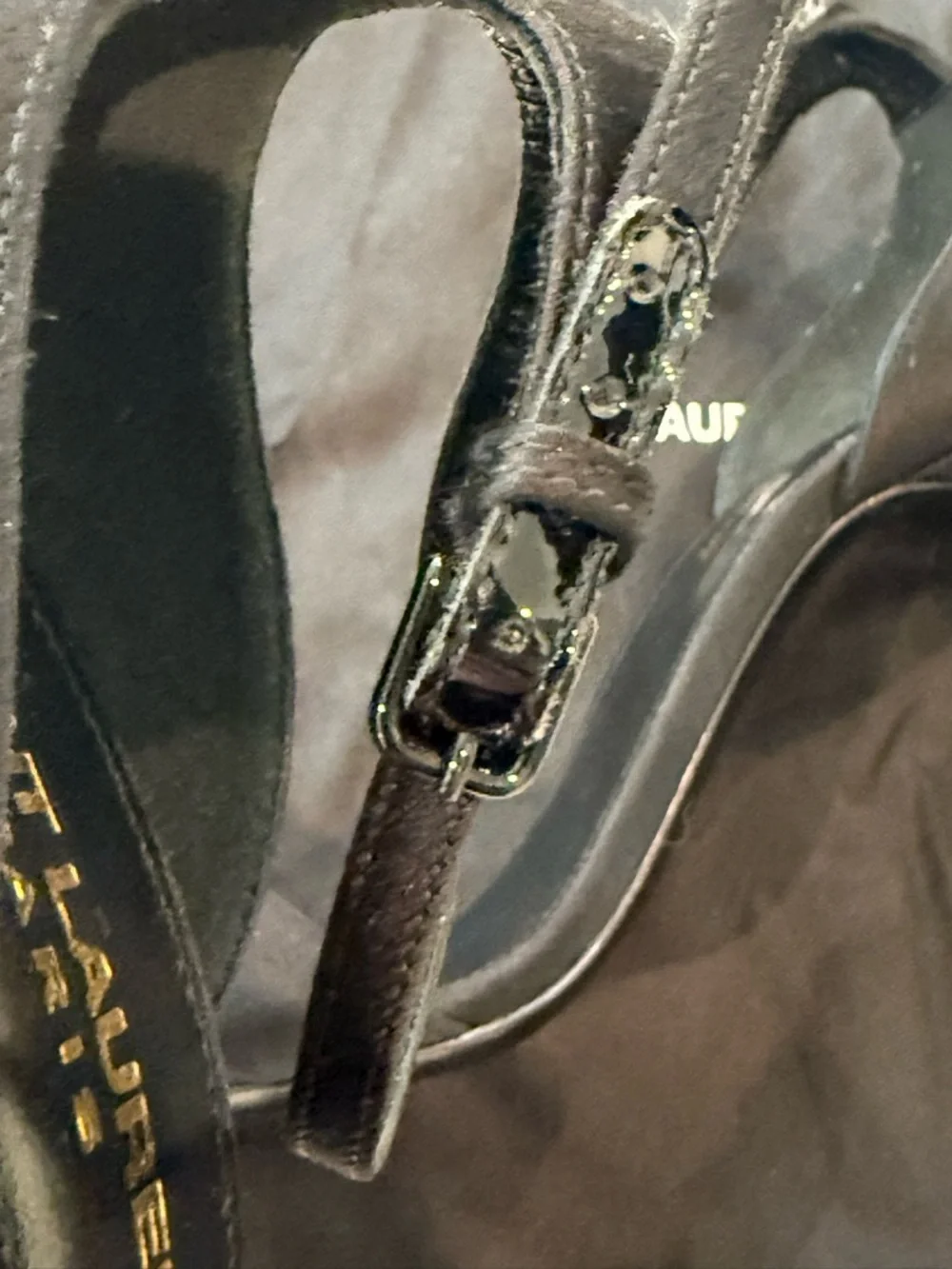 Saint Laurent Amber 105 Satin Heels. - Picture 13 of 15